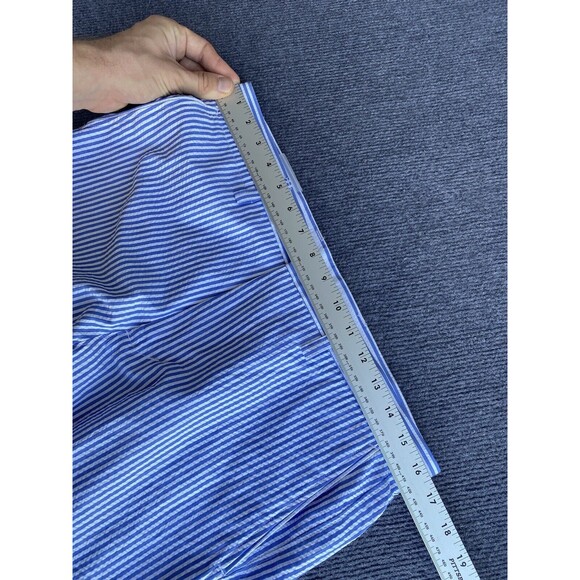 JCP JC Penney Seersucker Pants Blue White Stripe Beach Preppy Summer Mens 32x32 - Picture 8 of 11